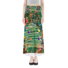 Watercolour Christmas Tree Painting Maxi Skirts by Simbadda