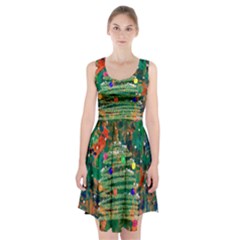 Watercolour Christmas Tree Painting Racerback Midi Dress by Simbadda