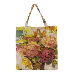 Victorian Background Grocery Tote Bag by Simbadda