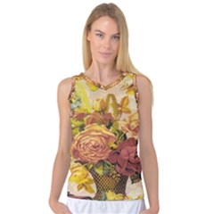 Victorian Background Women s Basketball Tank Top by Simbadda