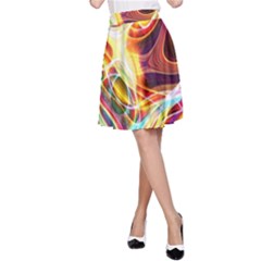 Colourful Abstract Background Design A-line Skirt by Simbadda