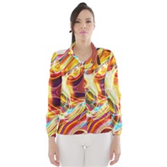 Colourful Abstract Background Design Wind Breaker (women) by Simbadda