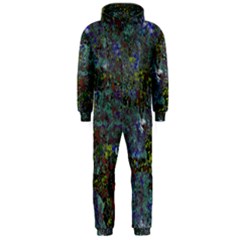 Stone Paints Texture Pattern Hooded Jumpsuit (men)  by Simbadda