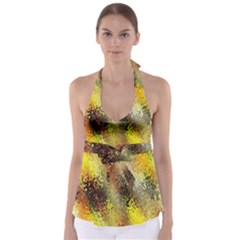 Multi Colored Seamless Abstract Background Babydoll Tankini Top by Simbadda