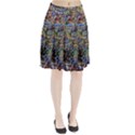 Multi Color Peacock Feathers Pleated Skirt View1