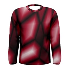 Red Abstract Background Men s Long Sleeve Tee