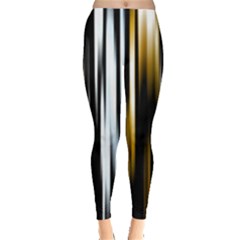 Digitally Created Striped Abstract Background Texture Leggings  by Simbadda