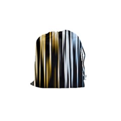 Digitally Created Striped Abstract Background Texture Drawstring Pouches (small)  by Simbadda