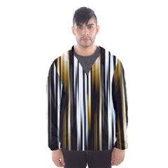 Digitally Created Striped Abstract Background Texture Hooded Wind Breaker (men) by Simbadda