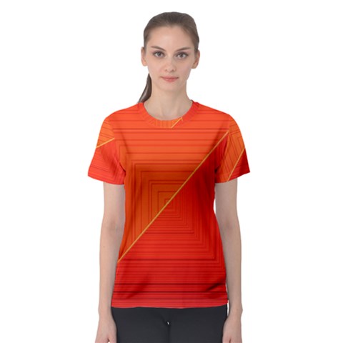 Abstract Clutter Baffled Field Women s Sport Mesh Tee by Simbadda