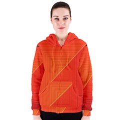 Abstract Clutter Baffled Field Women s Zipper Hoodie