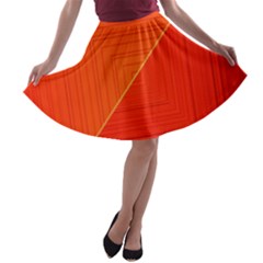 Abstract Clutter Baffled Field A-line Skater Skirt by Simbadda