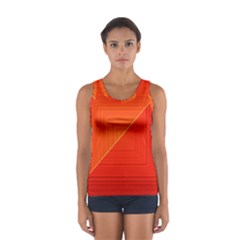 Abstract Clutter Baffled Field Women s Sport Tank Top  by Simbadda