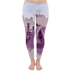 Abstract Painting Edinburgh Capital Of Scotland Classic Winter Leggings by Simbadda