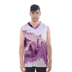 Abstract Painting Edinburgh Capital Of Scotland Men s Basketball Tank Top by Simbadda