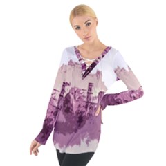 Abstract Painting Edinburgh Capital Of Scotland Women s Tie Up Tee by Simbadda