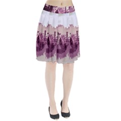 Abstract Painting Edinburgh Capital Of Scotland Pleated Skirt by Simbadda