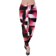 Red And Pink Abstract Background Velvet Leggings