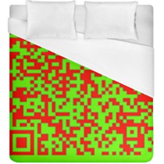 Colorful Qr Code Digital Computer Graphic Duvet Cover (king Size) by Simbadda