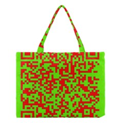 Colorful Qr Code Digital Computer Graphic Medium Tote Bag by Simbadda