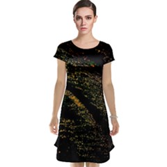 Abstract Background Cap Sleeve Nightdress by Simbadda