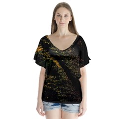 Abstract Background Flutter Sleeve Top