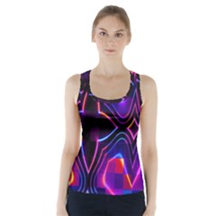 Rainbow Abstract Background Pattern Racer Back Sports Top