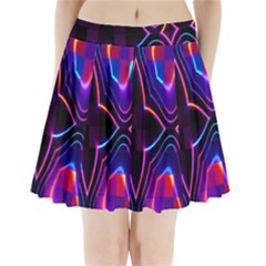 Rainbow Abstract Background Pattern Pleated Mini Skirt by Simbadda