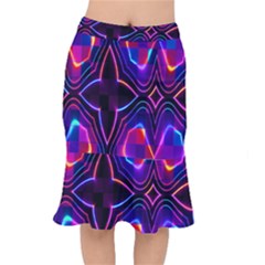 Rainbow Abstract Background Pattern Mermaid Skirt