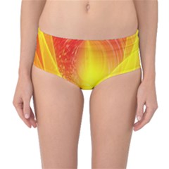 Realm Of Dreams Light Effect Abstract Background Mid-waist Bikini Bottoms by Simbadda