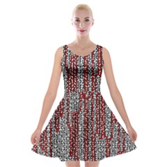 Abstract Geometry Machinery Wire Velvet Skater Dress by Simbadda