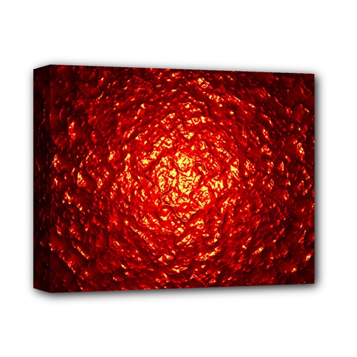 Abstract Red Lava Effect Deluxe Canvas 14  x 11 