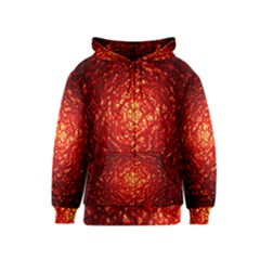 Abstract Red Lava Effect Kids  Zipper Hoodie by Simbadda