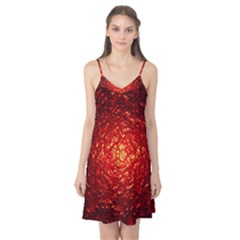 Abstract Red Lava Effect Camis Nightgown