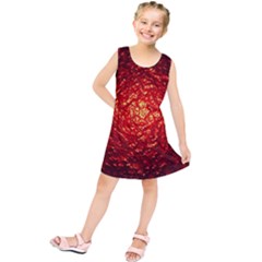 Abstract Red Lava Effect Kids  Tunic Dress