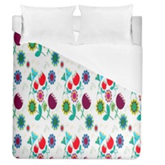 Lindas Flores Colorful Flower Pattern Duvet Cover (queen Size) by Simbadda