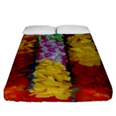 Colorful Hawaiian Lei Flowers Fitted Sheet (king Size) by Simbadda