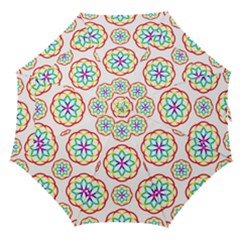 Geometric Circles Seamless Rainbow Colors Geometric Circles Seamless Pattern On White Background Straight Umbrellas by Simbadda