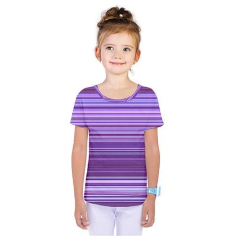 Stripe Colorful Background Kids  One Piece Tee by Simbadda