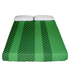 Green Herringbone Pattern Background Wallpaper Fitted Sheet (california King Size)