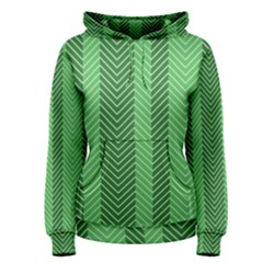 Green Herringbone Pattern Background Wallpaper Women s Pullover Hoodie by Simbadda