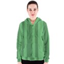 Green Herringbone Pattern Background Wallpaper Women s Zipper Hoodie View1