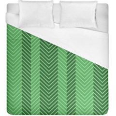 Green Herringbone Pattern Background Wallpaper Duvet Cover (king Size)