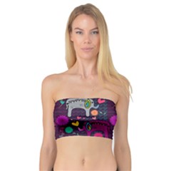 Colorful Elephants Love Background Bandeau Top