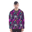 Colorful Elephants Love Background Hooded Wind Breaker (Men) View1