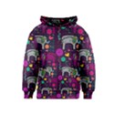 Colorful Elephants Love Background Kids  Pullover Hoodie View1