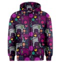 Colorful Elephants Love Background Men s Zipper Hoodie View1