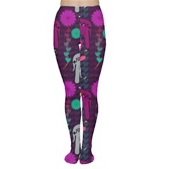 Colorful Elephants Love Background Women s Tights