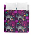 Colorful Elephants Love Background Duvet Cover Double Side (Full/ Double Size) View2