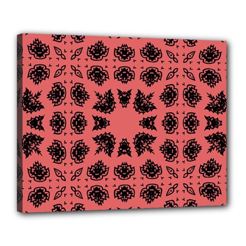 Digital Computer Graphic Seamless Patterned Ornament In A Red Colors For Design Canvas 20  X 16  by Simbadda